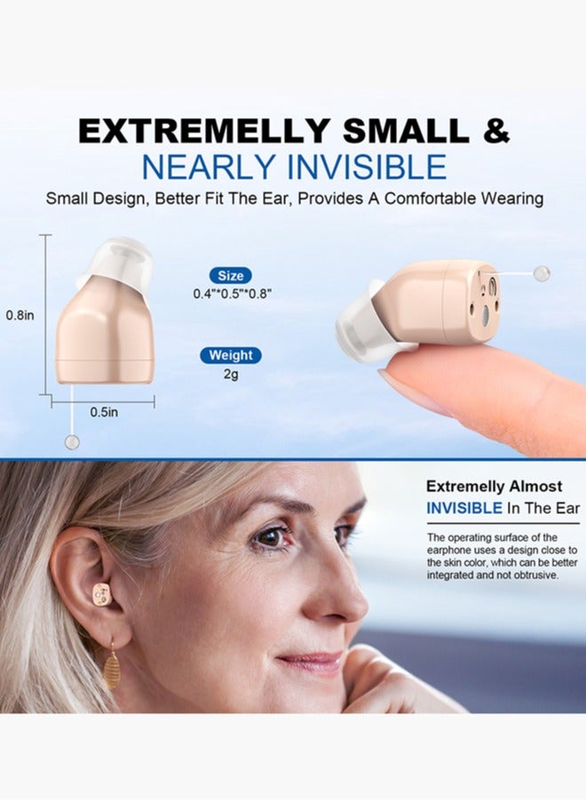 Chixing Rechargeable Hearing Aids for Seniors  Adults, Noise Cancelling, Digital In-Ear Amplifier with Volume Control  Magnetic Charging Case - Image 3