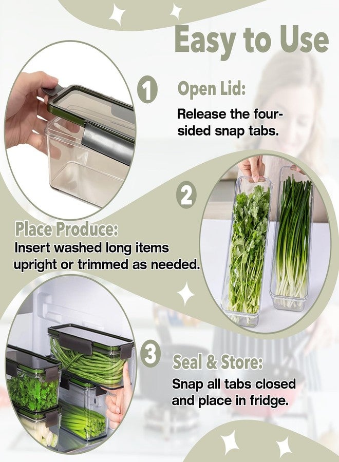 Stitokg Upgraded Celery Keeper for Refrigerator - 3cm Deeper, BPA-Free Vegetable Storage Container with Reinforced Locking Lid, Durable PP Bin for Fresh Celery, Carrots & Cucumbers - Image 5