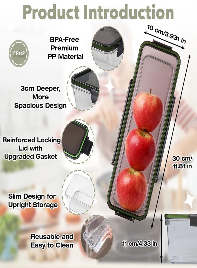 Stitokg Upgraded Celery Keeper for Refrigerator - 3cm Deeper, BPA-Free Vegetable Storage Container with Reinforced Locking Lid, Durable PP Bin for Fresh Celery, Carrots & Cucumbers - Image 2
