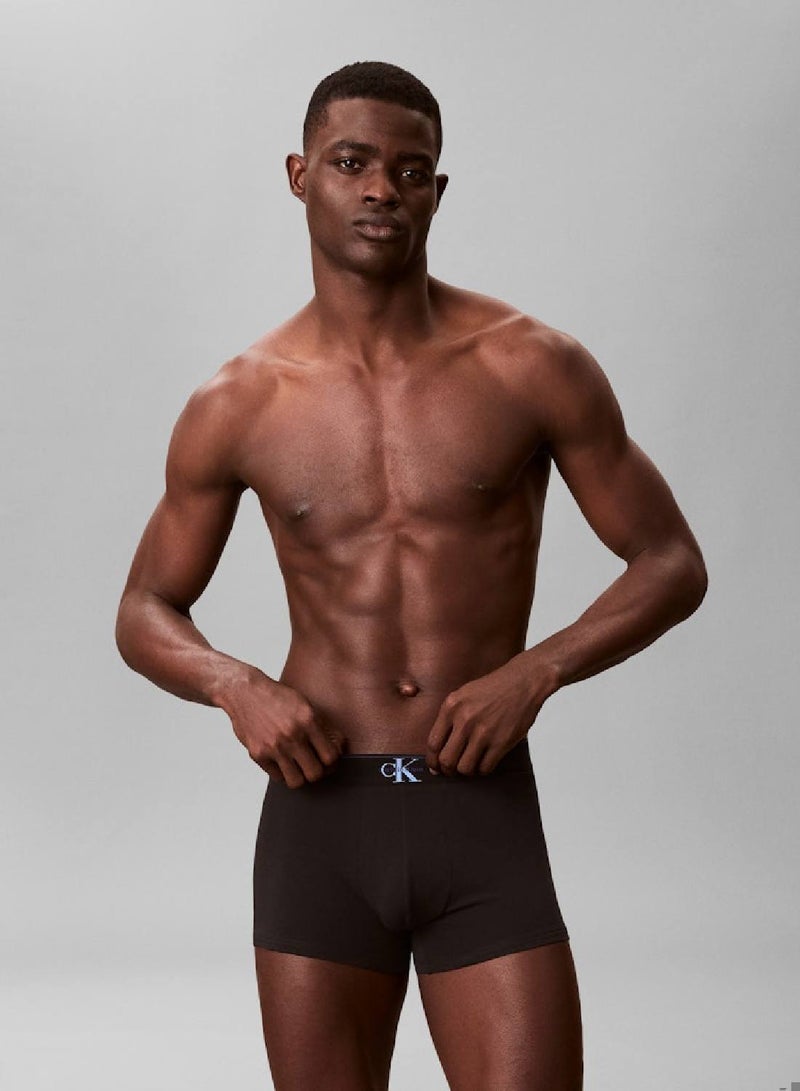 CALVIN KLEIN 3 Pack Trunks - Graphic Monogram Cotton Stretch - Image 2