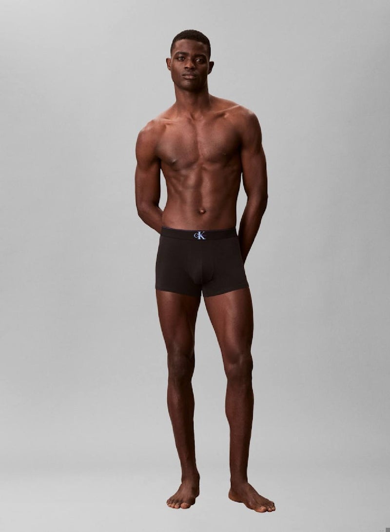 CALVIN KLEIN 3 Pack Trunks - Graphic Monogram Cotton Stretch - Image 5