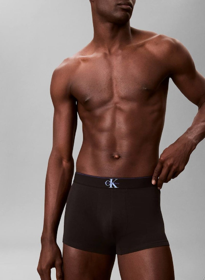 CALVIN KLEIN 3 Pack Trunks - Graphic Monogram Cotton Stretch - Image 4