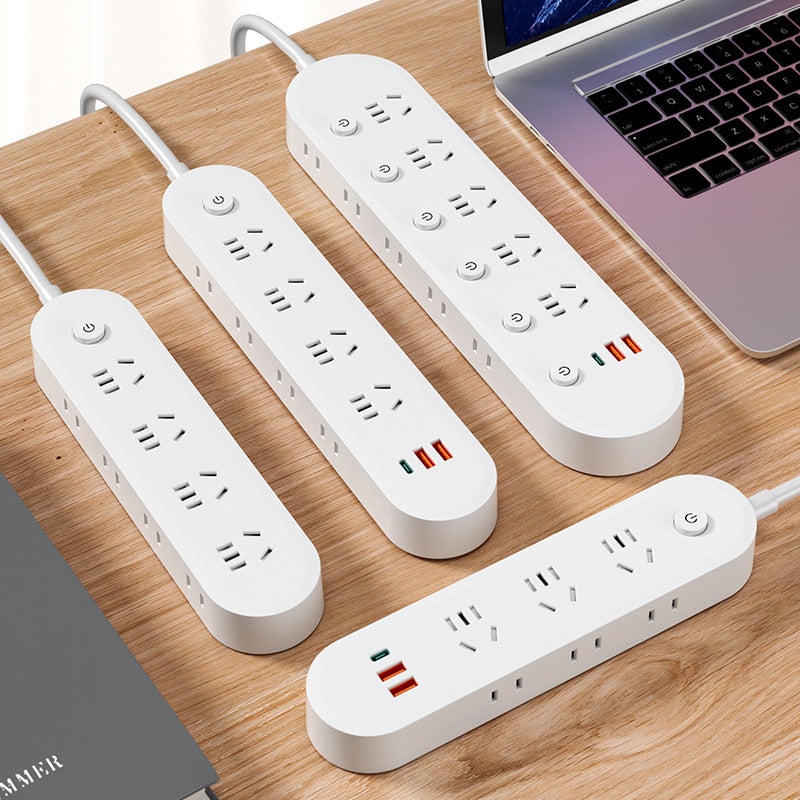 Socket Multi-Function Dormitory Office Porous Position Independent Switch Smart Usb Charging Long Wire Plug-In Plug-In Board - Image 2