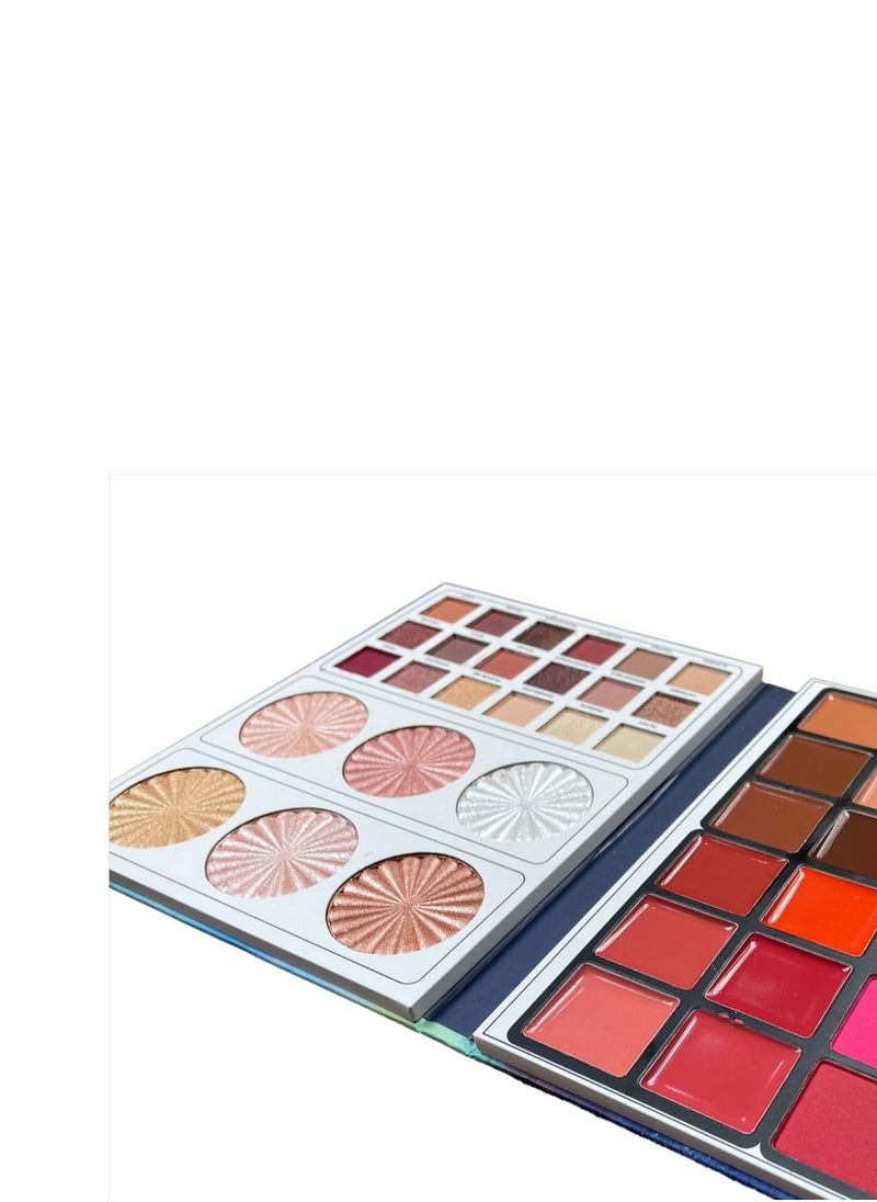 LORA Complete Eyeshadow Palette Of18Colors 6 Color Of Highlighter 12Color Of Creamy Blush And 12 Colors Of Creamy Contour  - Image 4