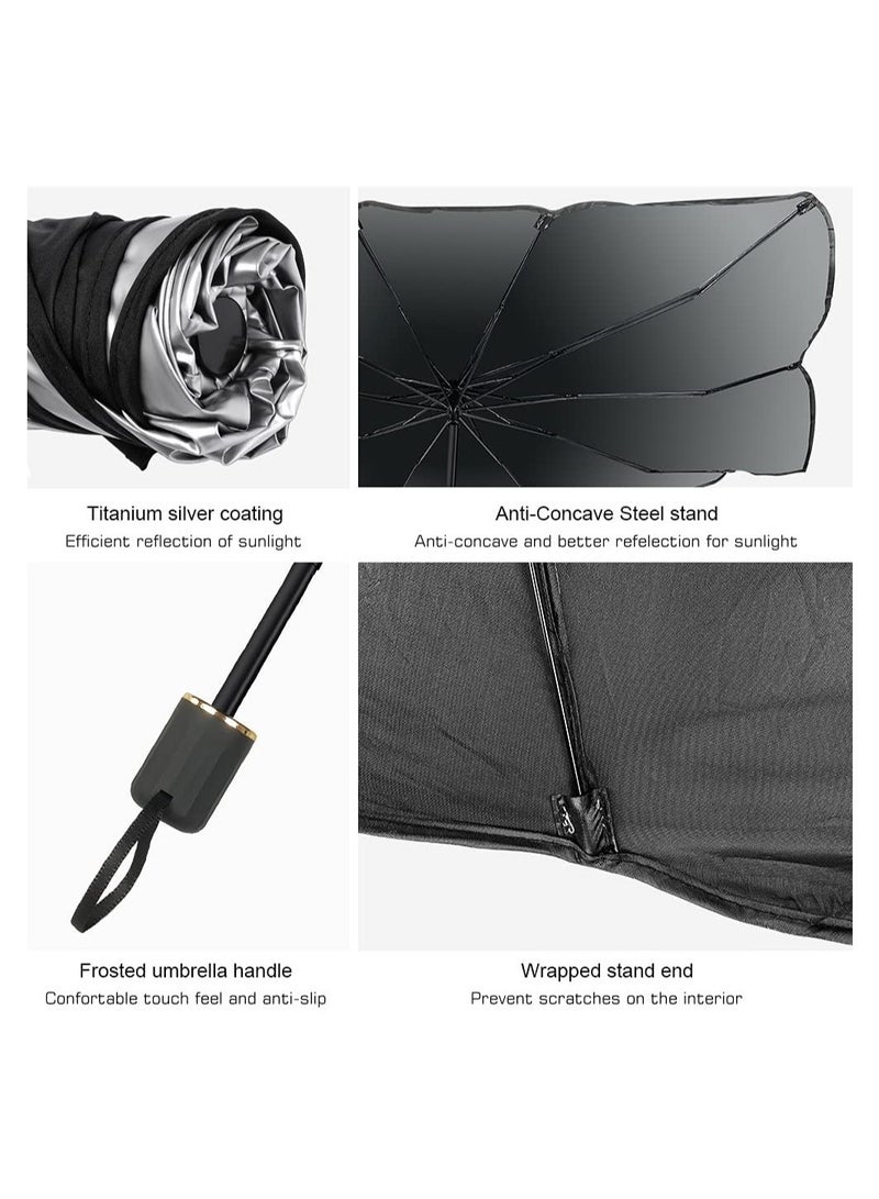 Car Sun Shade Windshield Front Windshield Reflective Sunshade for Vehicle Blocks UV Ray - Image 2