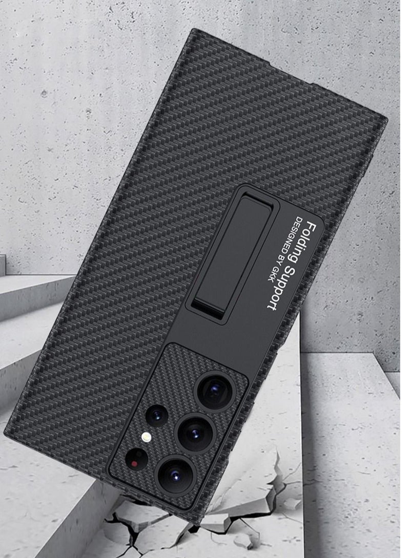 DUNISO Samsung Galaxy S23 Ultra Case, S23 Ultra Slim Stand Case, Galaxy S23 Ultra Case Supports Wireless Charging [Adjustable Stand, Anti-Drop, Anti-Fingerprint, All-Around Protection] Black - Image 5