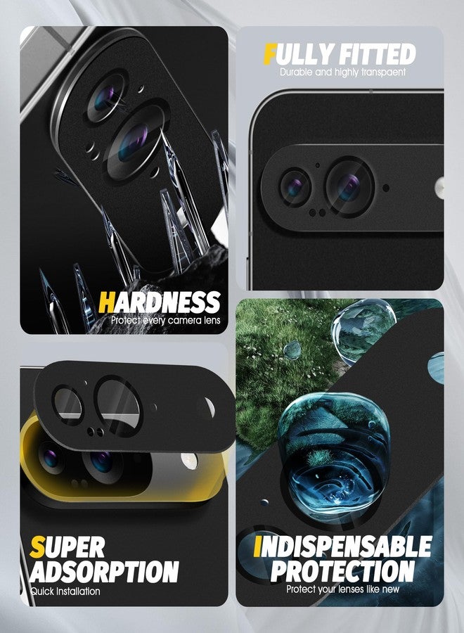 Orzero (2 Pack) Camera Lens Protector Compatible for Google Pixel 9, Protector de Cámera Premium Metal and Glass Precise Camera Cutouts High Definition Anti-Scratch (Black) - Image 3