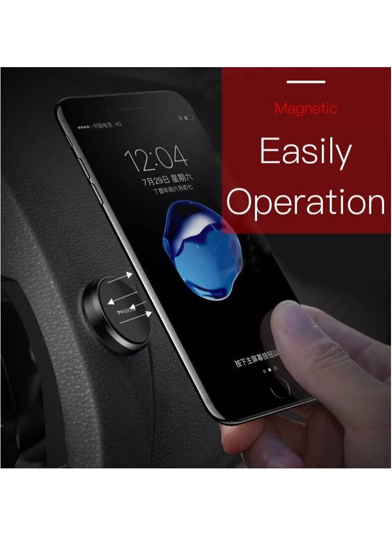 YESIDO-MAGNET HOLDER C38 - Magnetic holder for a small phone - very strong adhesive - rotatable - suitable for all cars and other places - black