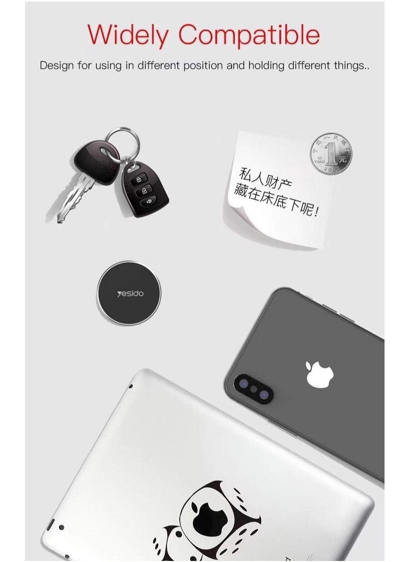 YESIDO-MAGNET HOLDER C38 - Magnetic holder for a small phone - very strong adhesive - rotatable - suitable for all cars and other places - black