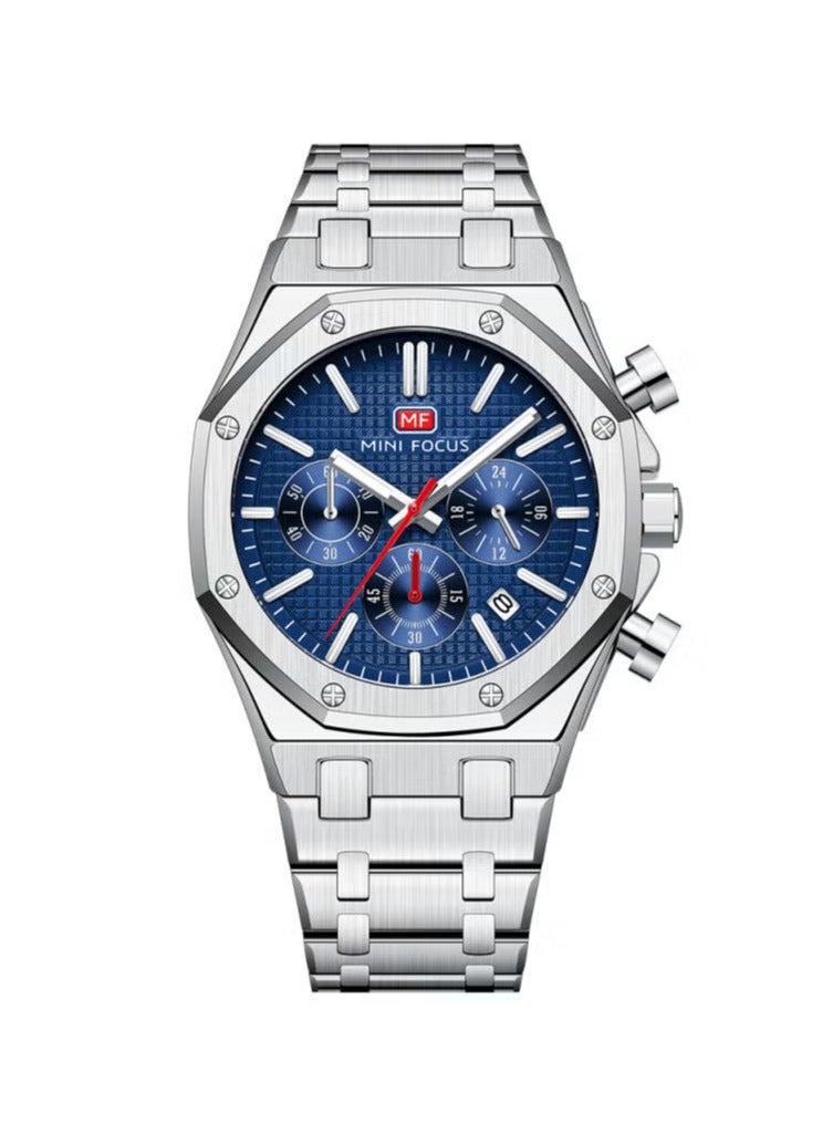 MINI FOCUS Mini Focus Stainless Steel Watch - Blue Dial - Image 1