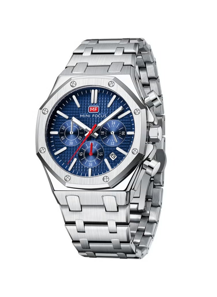 MINI FOCUS Mini Focus Stainless Steel Watch - Blue Dial - Image 2