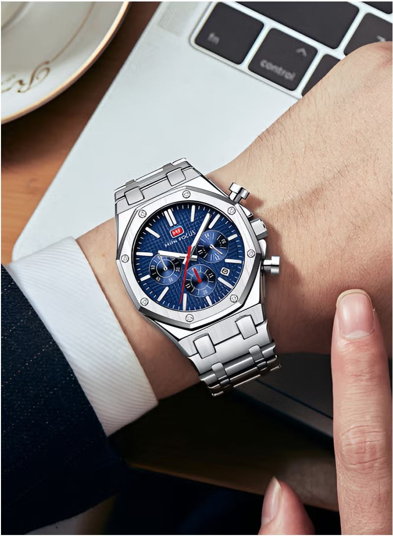 MINI FOCUS Mini Focus Stainless Steel Watch - Blue Dial - Image 4
