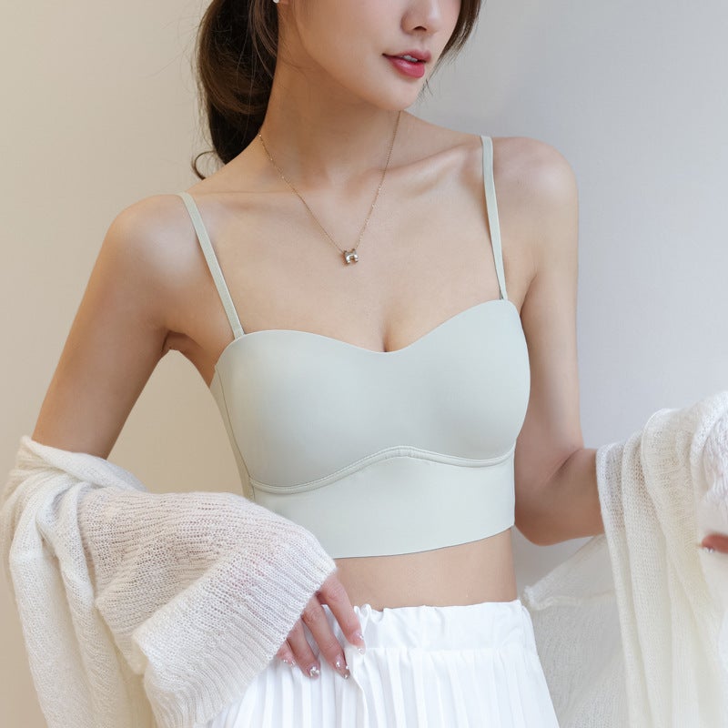 non-slip seamless strapless underwear detachable strap anti-exposure tube top breasted beauty back wrapped chest - Image 1