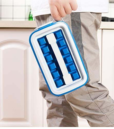 JUZR Ice Trays 36 Cells Folding Curling Ice Tray Molds Bar Maker BagIce Cube Trays Silicone with Lids Iced Drink Water Bottle QuickFreezing Artifact Ice Kettle Kitchen Tools - Image 3