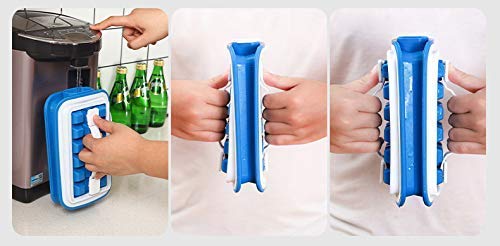 JUZR Ice Trays 36 Cells Folding Curling Ice Tray Molds Bar Maker BagIce Cube Trays Silicone with Lids Iced Drink Water Bottle QuickFreezing Artifact Ice Kettle Kitchen Tools - Image 4