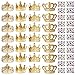 SENONAPO 50 Pcs Foam Crowns Kids Princess Tiaras Crowns Bulk with 2 Styles DIY Diamond Sticker Making Kits for Kids Birthday Party Supplies - Image 3