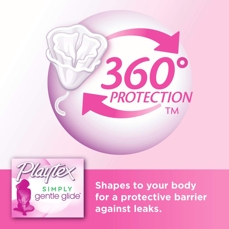 playtex تامبونز بلايتكس سيمبلي جنتل جلايد، امتصاص فائق، خالي من العطور - 36 حبة - Image 3