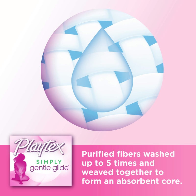 playtex تامبونز بلايتكس سيمبلي جنتل جلايد، امتصاص فائق، خالي من العطور - 36 حبة - Image 5