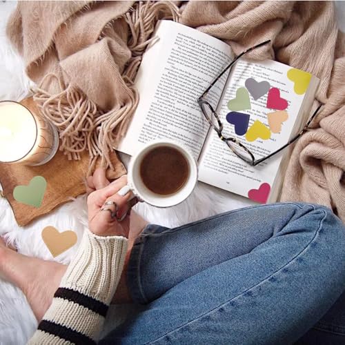 Winjeto Leather Heart Bookmarks - Winjeto 6 Pieces Cute Corner Page Book Marks for Teachers Students Book Reading Lovers, for School Office Home Supplies (Sweet（6pcs）) - Image 4