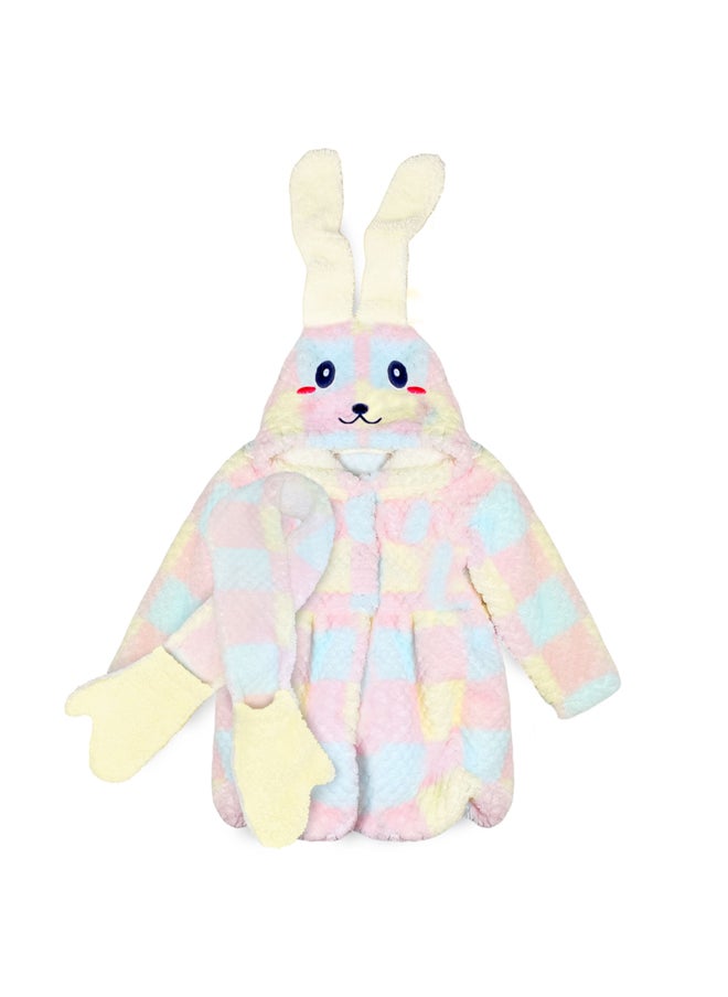 BabyShoora Baby jacket with a rabbit design and a hood with ears  - Image 1