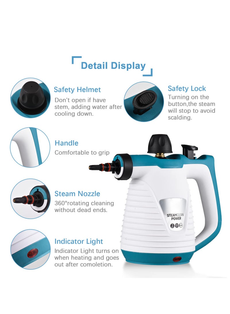 Arabest Pressurized Steam Cleaner, Handheld Steam Cleaner for Home Use, Kitchen, Bathroom, Car Detailing, Floor, Multipurpose Portable Upholstery High Pressure Steamer to Remove Grime, Grease, and More  - Image 5