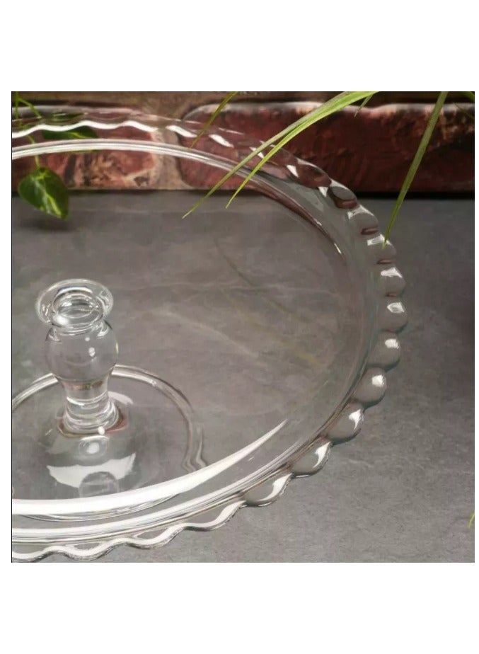 Pasabahce Maxi Patisserie Footed Glass Serving Plate, 370 Mm Diameter, 117 Mm Height - Image 5