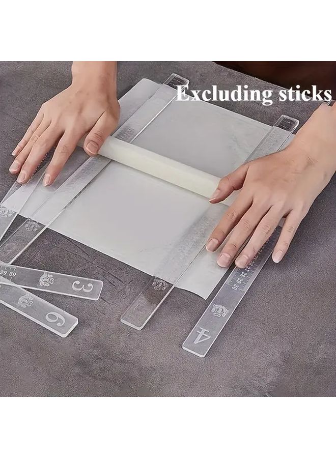 One Pair 5mm Thickness Gauge Clear Acrylic Scale Ruler For Clay Leather Resin Craft Leveling - Image 5