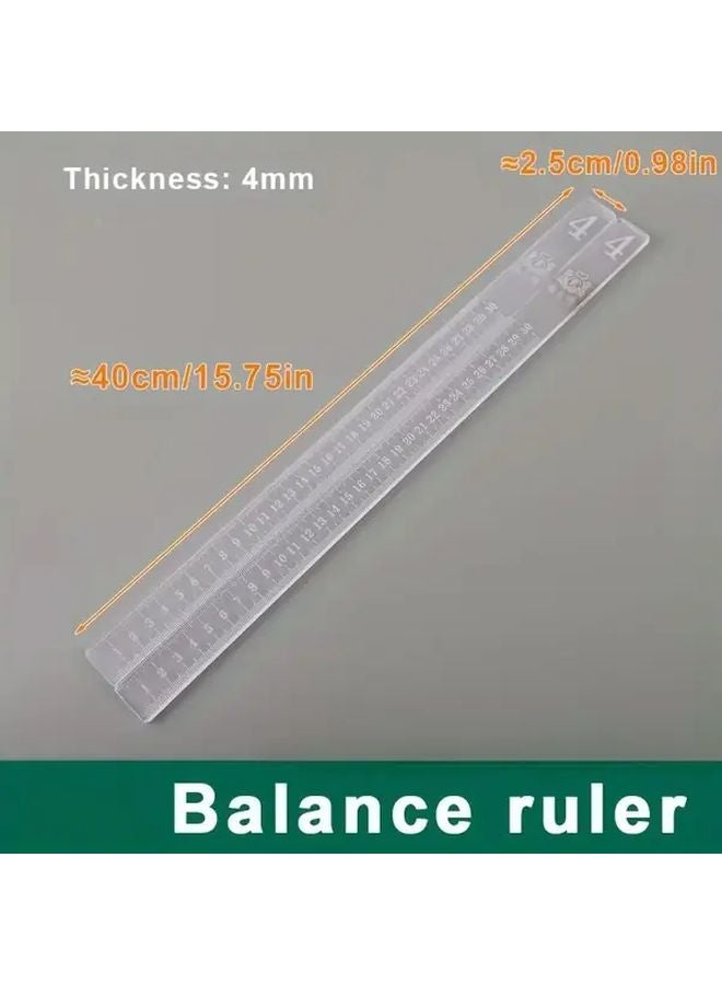One Pair 5mm Thickness Gauge Clear Acrylic Scale Ruler For Clay Leather Resin Craft Leveling - Image 3