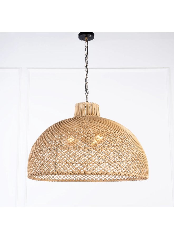 tbshomelamp Bamboo Celling Lighting Beige 45X30X1Cm 