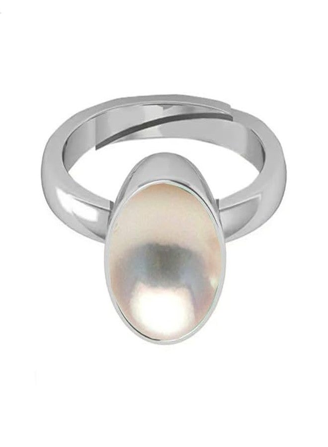 Sidharth Gems 100% Certified Pearl Moti 6.25 Ratti 5.70 Carat Stone Astrological Adjustable Ring for Men & Women - Image 4