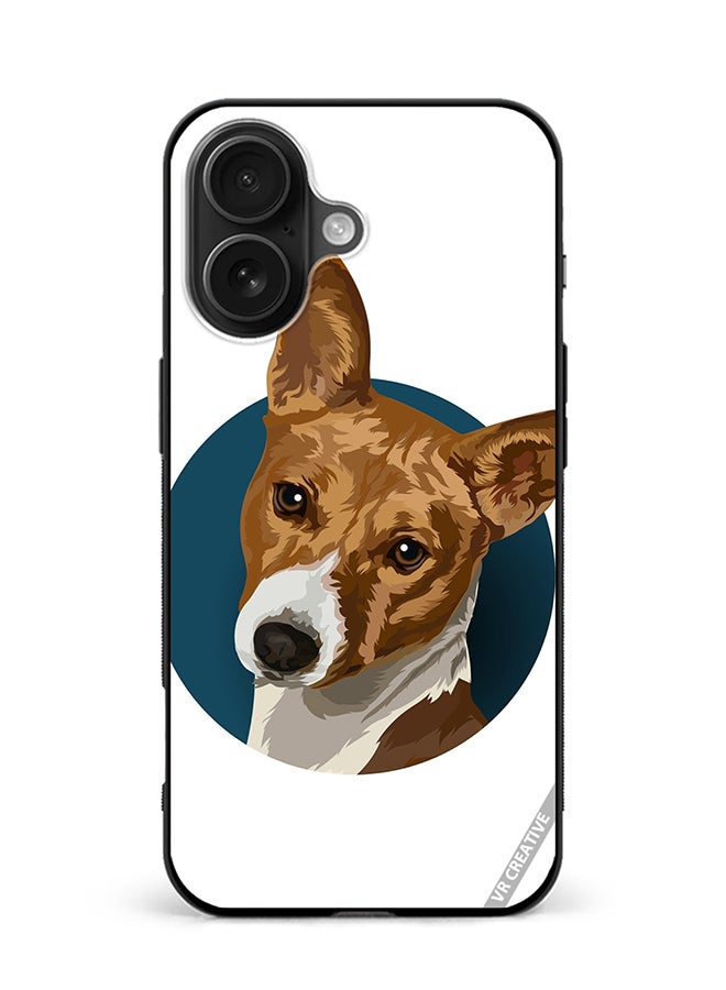 Protective Case Cover For Apple iPhone 16 Plus Face Dog Design Multicolour
