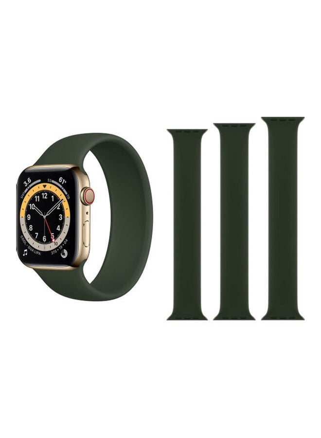 HuHa 3-Piece Replacement Band For Apple Watch 6/SE/5/4/3/2/1 Cyprus Green - Image 1