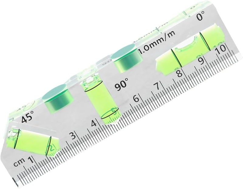 أداة فقاعة فحص الأكريليك 102x25x15 مم مع قاعدة قوية بزوايا 90 و 180 درجة - Image 1