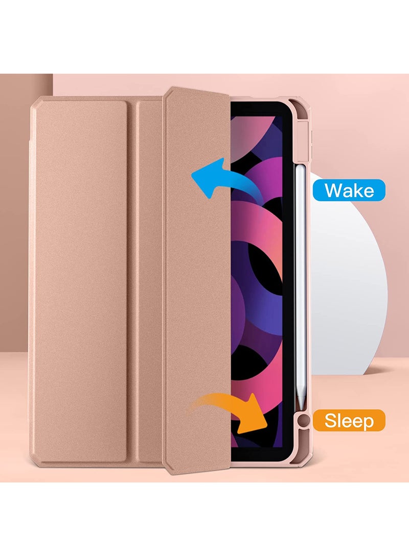 Case for iPad Air 11 inch M3 2025/Case for iPad Air 11 inch M2 2024 and iPad Air5 10.9 inch 2022/Air4 10.9 inch 2020 Gen with Pencil Holder Clear Transparent Slim Stand Auto Wake/Sleep,Cover for air 5th/air 4th 10.9inch 2022/2020,air 6th/air 7th 11inch 2025/2024