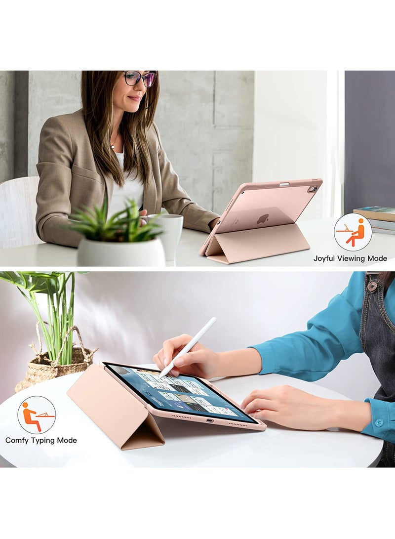 Case for iPad Air 11 inch M3 2025/Case for iPad Air 11 inch M2 2024 and iPad Air5 10.9 inch 2022/Air4 10.9 inch 2020 Gen with Pencil Holder Clear Transparent Slim Stand Auto Wake/Sleep,Cover for air 5th/air 4th 10.9inch 2022/2020,air 6th/air 7th 11inch 2025/2024