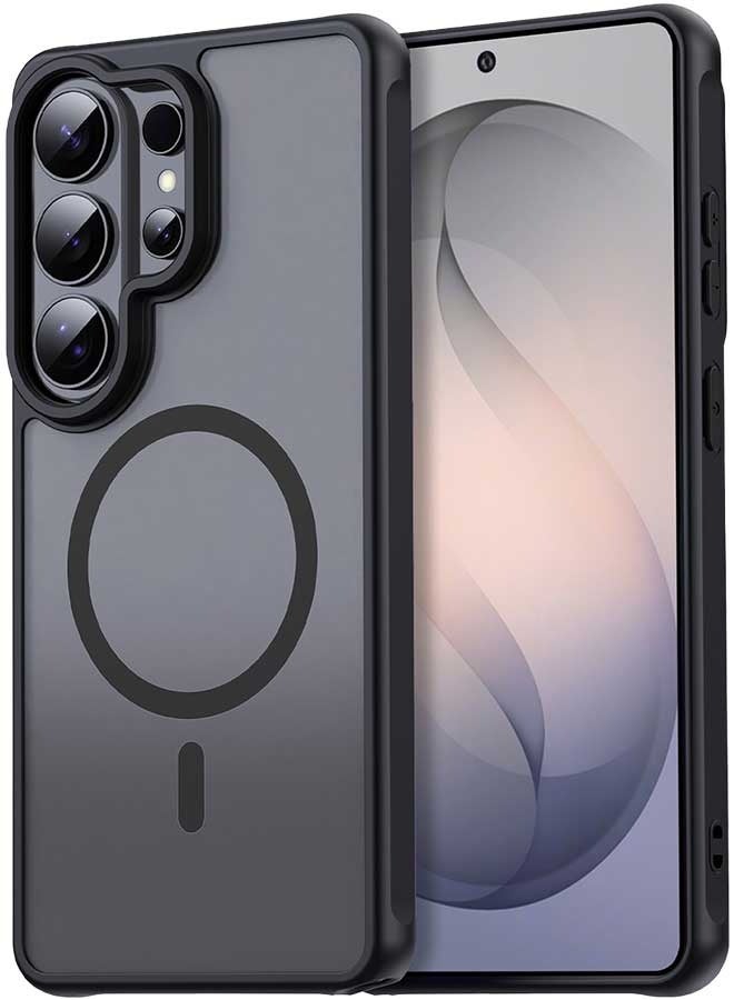 Tersely Magnetic Case for Samsung Galaxy S26 Ultra 5G, Compatible with MagSafe, Translucent Matte Ultra Slim Shockproof Anti-Slip Protective Phone Cover - Black