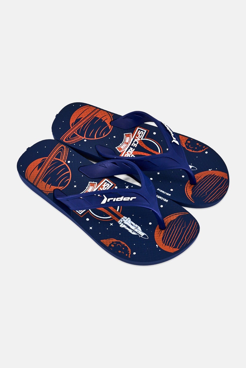 RIDER Kids Boy Street Joy Dedo Slip On Slippers, Navy - Image 2