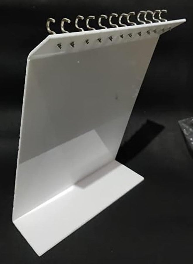 morel ACRYLIC CHAIN DISPLAY STAND, PENDANT LONG NECKLACE JEWELLERY HOLDER FOR STORE SELLING, CHAIN JEWELRY RACK ORGANIZER FOR HOME OR SHOP SHOW. PACK 1 (WHITE, 27CM BIG) - Image 2