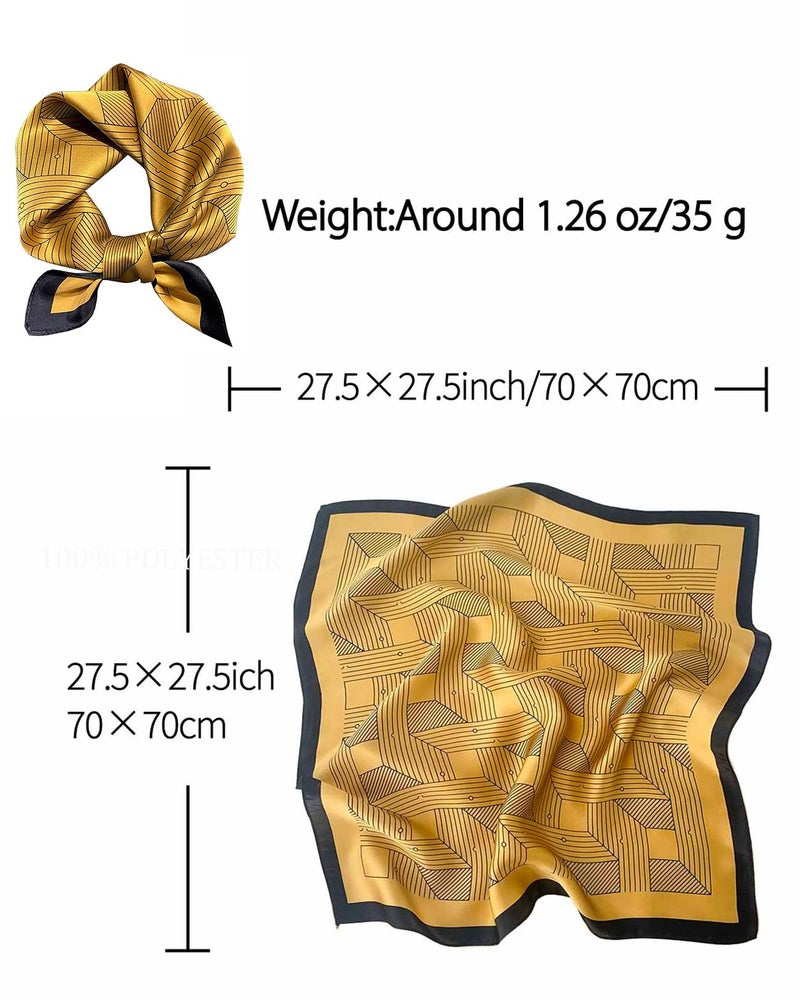 Saiusloa Neck Scarf For Womens Silky Head Scarves Hair Bandanas Square Scarf Fashion Accessories lightweight 27.5 * 27.5inch-47 - Image 3