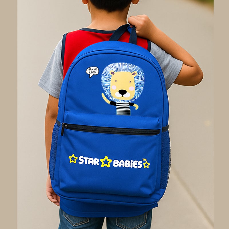 Star Babies - Backpack, Stainless Steel Water Bottle & Bento Lunch Box Set - Brave Lion - 3 Pcs - Image 5