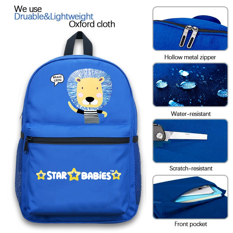Star Babies - Backpack, Stainless Steel Water Bottle & Bento Lunch Box Set - Brave Lion - 3 Pcs - Image 4