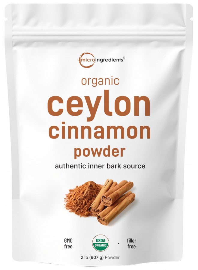 Micro Ingredients Organic Ceylon Cinnamon Powder, 2lbs | Premium Sri Lanka Cinnamon for Spice & Seasoning | Great for Baking, Cooking & Drinks | Additive Free, Non-GMO, Bulk Supply  - Image 1