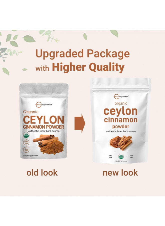Micro Ingredients Organic Ceylon Cinnamon Powder, 2lbs | Premium Sri Lanka Cinnamon for Spice & Seasoning | Great for Baking, Cooking & Drinks | Additive Free, Non-GMO, Bulk Supply  - Image 3