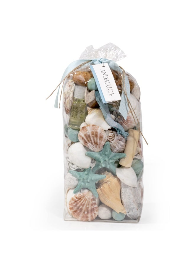 Ocean Plumes Scented Seashell Potpourri  Made In California  Large 20 Oz Bag  Fragrance Vial  Scents Of Orange Lime Bergamot Lily Rose And Tonka Beans  Coastal Home Decor  - Image 1