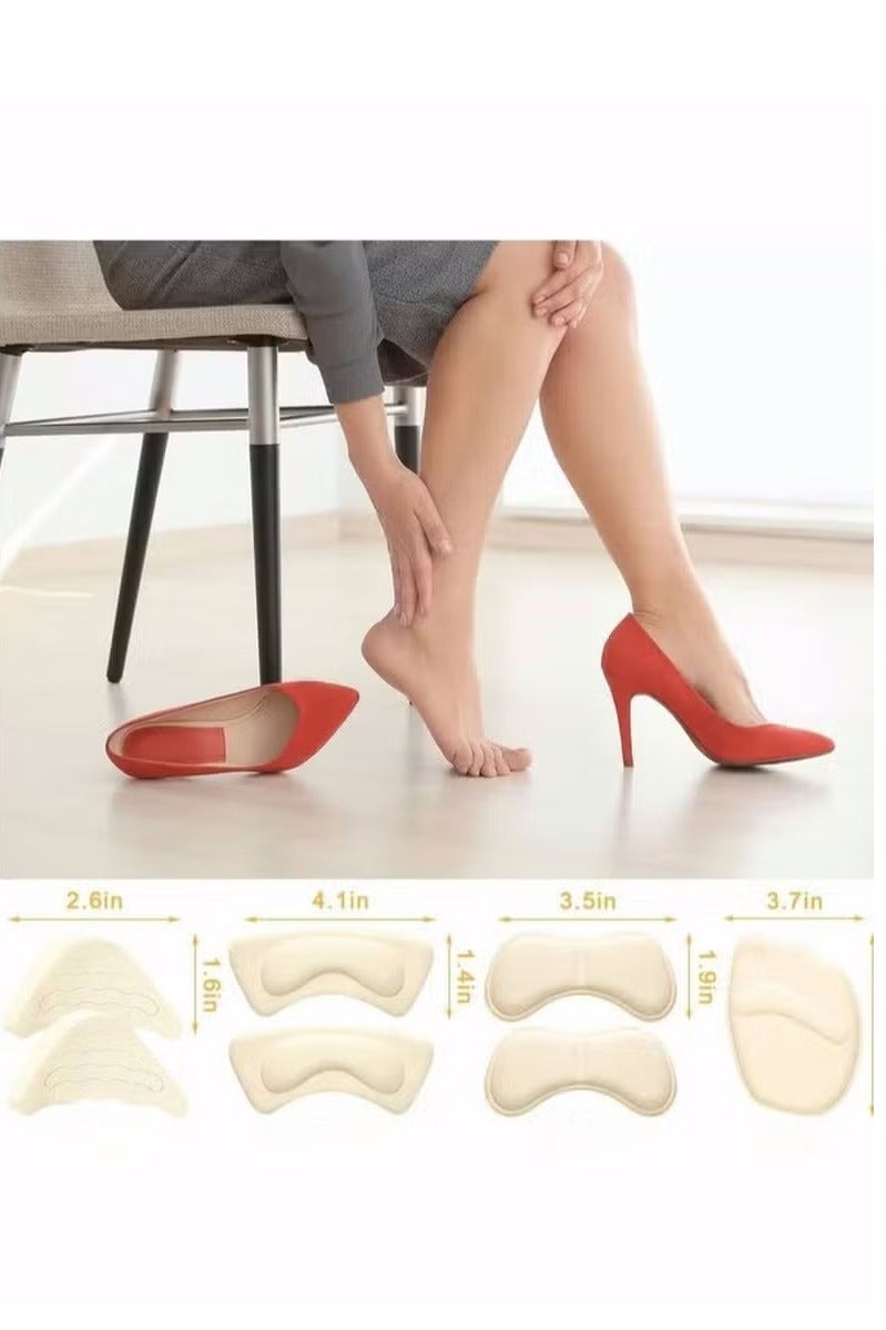 10 أزواج حشوات الأحذية ، كعب إدراج بطانات قبضة الكعب ، ونعال أحذية للنساء الرجال ، وسادات وسادة الكعب العالي ، وملء حشو إصبع القدم القابل للتعديل إدراج النعال الأمامية ، وسائد القدم ، وإدراج إصبع القدم للأحذية الكبيرة جدا - Image 2