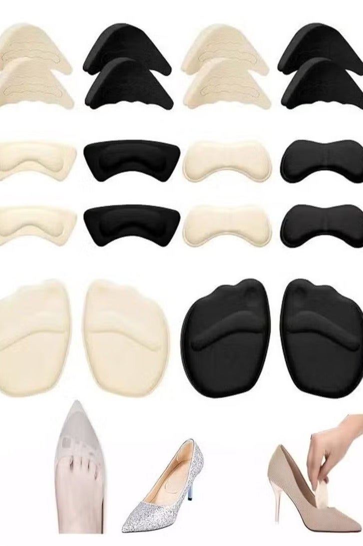 10 أزواج حشوات الأحذية ، كعب إدراج بطانات قبضة الكعب ، ونعال أحذية للنساء الرجال ، وسادات وسادة الكعب العالي ، وملء حشو إصبع القدم القابل للتعديل إدراج النعال الأمامية ، وسائد القدم ، وإدراج إصبع القدم للأحذية الكبيرة جدا - Image 1