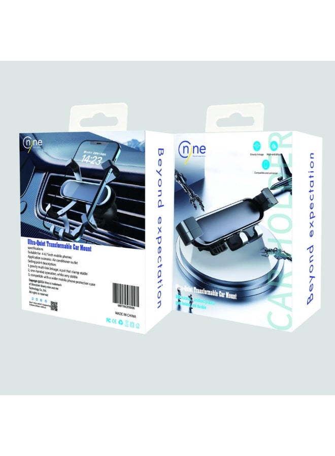 Nine Strong-Grip Magnetic Car Phone Holder - Dashboard & Windshield Mount