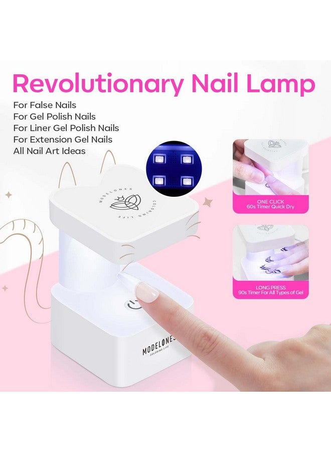modelones Gel X Nail Kit, Nail Tips And Glue Gel Kit With Nail Glue Gel, 500Pcs Long Coffin Nail 10Sizes, Nail Dehydrator, Ultra-Portable Led Nail Lamp, Gel Nail Extension Kit Salon Gifts For Women - Image 4
