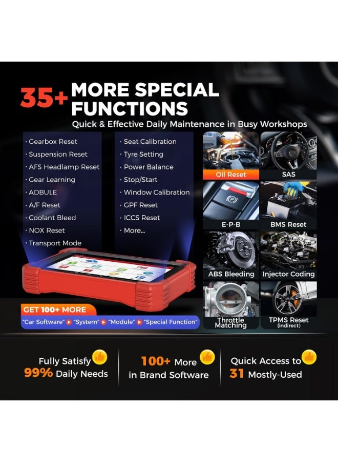 Launch X431 CRP919XBT OBD2 Scanner, 2026 Wireless Bidirectional Scan Tool, ECU Coding, 35+ Services, All Systems Diagnostic, FCA AutoAuth, 2Yrs Free Update, V.A.G Guide, CANFD, Upgraded of CRP919X - Image 4