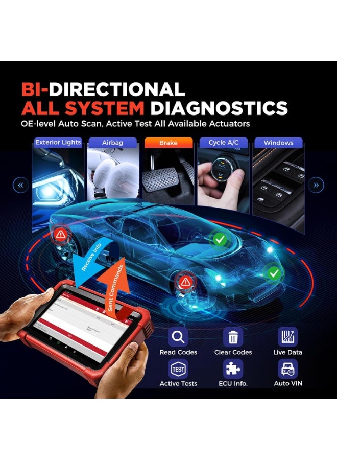 Launch X431 CRP919XBT OBD2 Scanner, 2026 Wireless Bidirectional Scan Tool, ECU Coding, 35+ Services, All Systems Diagnostic, FCA AutoAuth, 2Yrs Free Update, V.A.G Guide, CANFD, Upgraded of CRP919X - Image 5